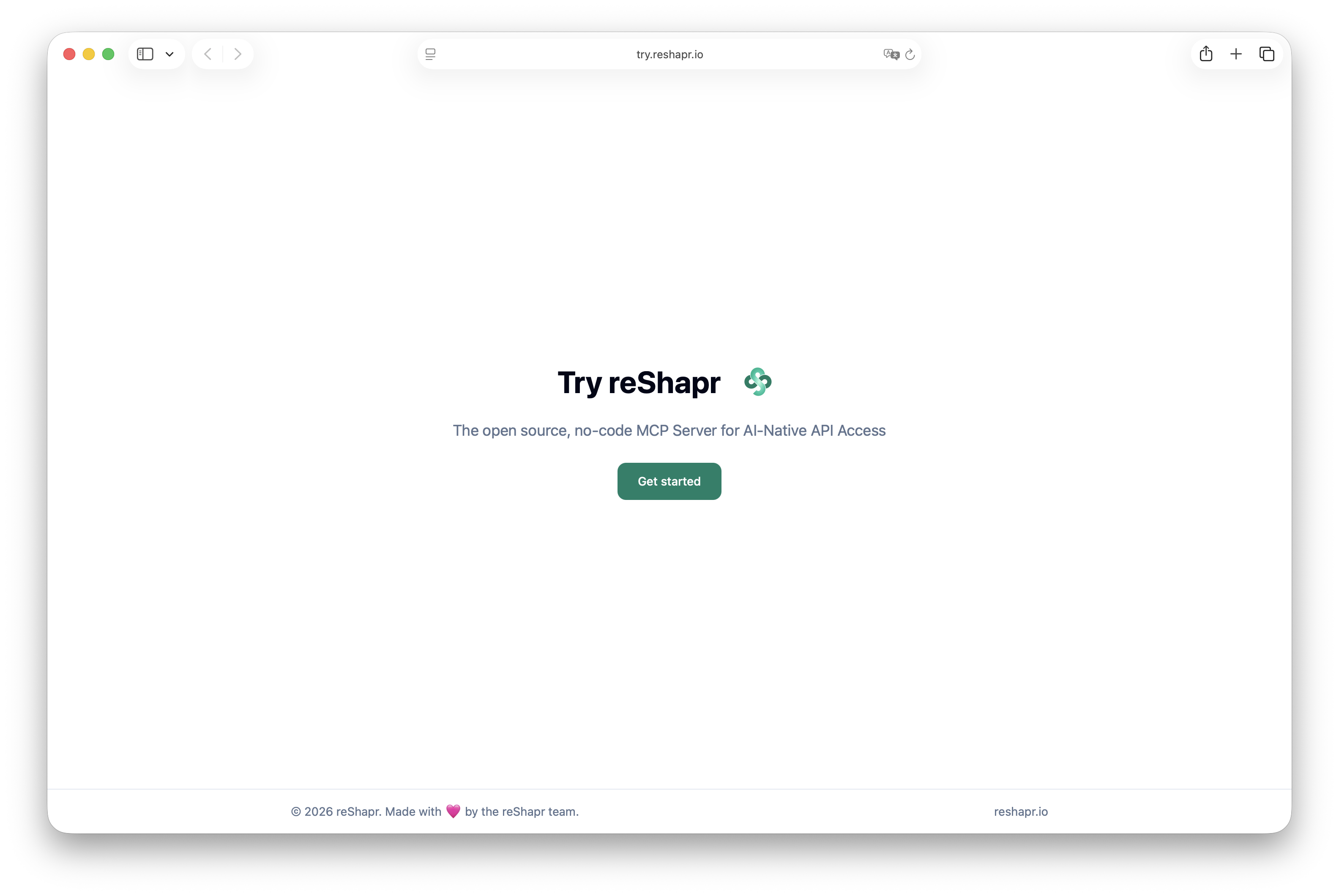 Step 0 — Use your preferred web browser and go to the reShapr Try